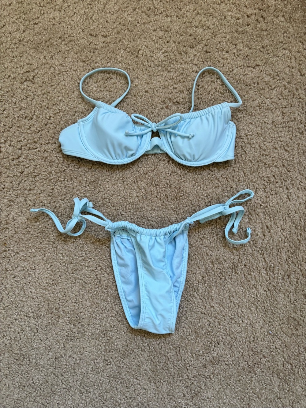 Light Blue String Bikini Set